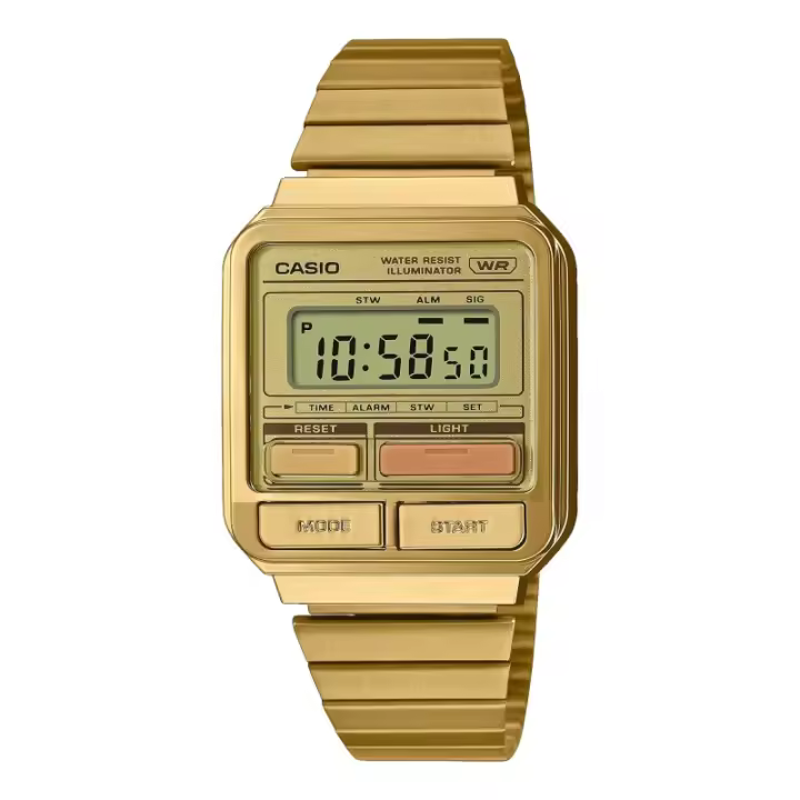 Reloj Casio Unisex A120WEG-9AEF - Vintage Retro Multicolor, Funciones Prácticas - 1