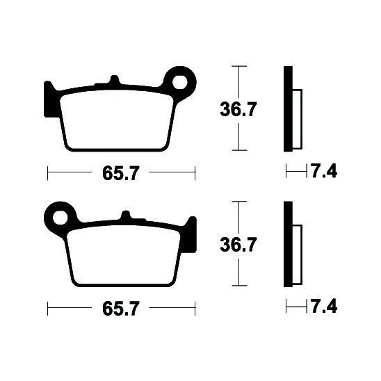Organic scooter brake pads me361 3836110