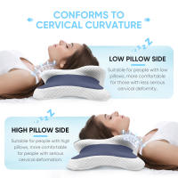 Almohada De Espuma Memoria Para El Cuello Alivio Del Dolor Cervical Ergonómica Ortopédica Soporte Para El Cuello Para Dormir De Lado Espalda Estómago Regalo - details 3