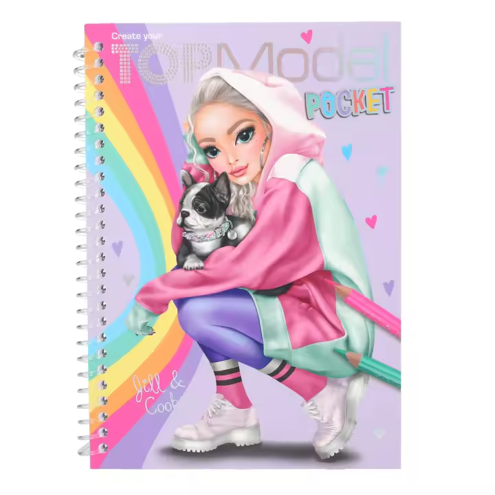 TOP MODEL - CUADERNO PARA COLOREAR DE BOLSILLO, LICENCIA OFICIAL - 0012727 - 1