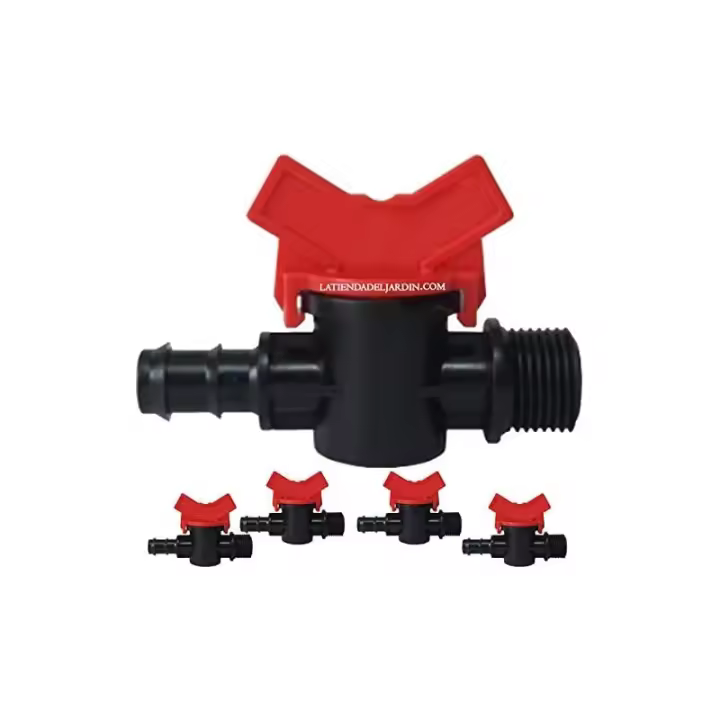 Suinga Pack 25 Llaves de Paso para Riego por Goteo 16mm X 3/4 - 1