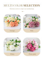 3pcs Flores Artificiales De Seda Crisantemo Y Rosa Para Bodas Navidad Decoración De Jardín DIY Regalo Bouquet De Novia - details 16