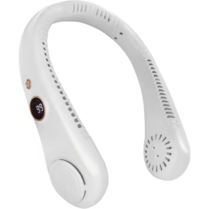 Ventilador de cuello portátil, ventiladores de cuello recargables por USB, ventilador colgante sin aspas de 5 velocidades, ventiladores de cuello con flujo de aire de 360 grados para hombres y mujeres recargables (W - 1