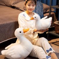 Peluche Realista De Pato Kawaii Almohada Divertida Para Niños Y Mascotas Regalo De Cumpleaños Simulado De Animal De Peluche Blanco - details 5