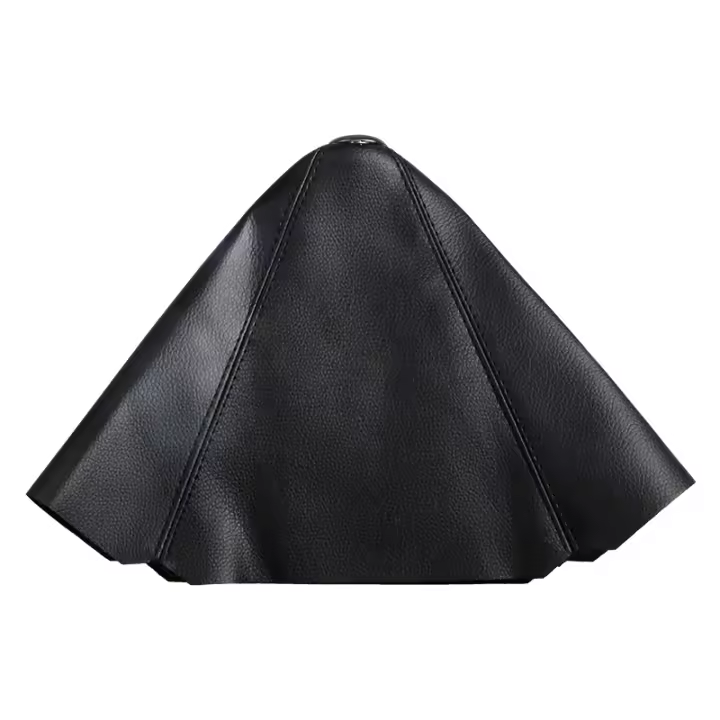 Cubierta De Manillar De Cambio Universal JDM Para Coche Cubierta De Cuello De Botón De Cambio De Cuero Con Costuras Rojas Adecuada Para La Mayoría De Los Coches - 1