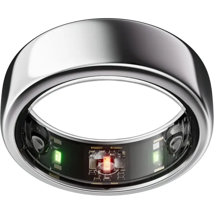 Talla 8, Silver | Anillo Que monitoriza El Sueño, La FC y el estrés-Hasta 7 días de Autonomía-Compatible con iOS y Android- - 1