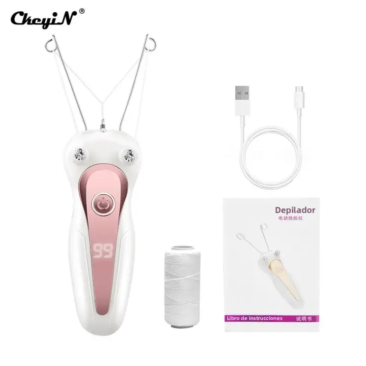 Rasuradora Eléctrica Para Cuerpo Para Mujer Hilo De Algodón Recargable Epilador De Piel Limpia Para Piernas Brazos Cuello Belleza - 1