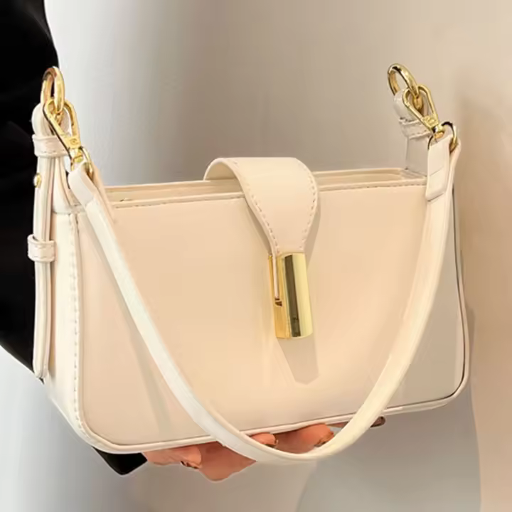 Bolso De Mano De Moda Cuadrado Tendencia Bolso Cruzado Con Correa Ajustable De Cuero PU Satchel Monedero Para Mujer - 1