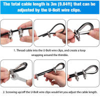 Cable De Acero Fuerte Para Remolino De Fitness 2.5M 3M 4M 5mm Thicken Cable De Remolino De Casa Para Gimnasio Accesorios De Equipo De Ejercicio Unisex - details 2