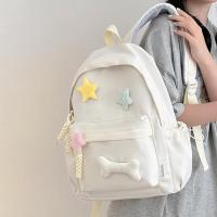 Mochila para Niños Bonita y Bonita PARA EL Campus de Color Sólida en Nailon - details 1