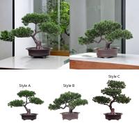 Arbusto De Bonsái Artificial En Maceta Decoración De Escritorio Robusta Para Terraza Y Ventanasillar Multipropósito - details 4