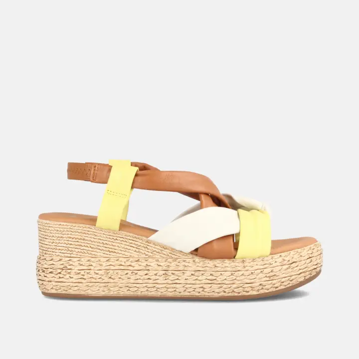 MARILA SHOES SANDALIA CON PLATAFORMA PARA MUJER EN PIEL CERALÍN CLARABELLA MULTIAMARILLO - 1