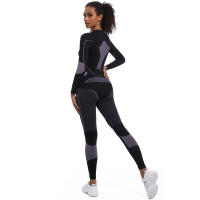 SSITO Conjunto de Mallas de gimnasio de Seco rápido, ropa de Esquí de DOT sin Costura para el invierno, ropa y pantalones de Seco rápido para correr, deporte y ciclismo - details 24