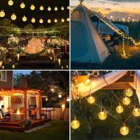 Lámpara Solar De Burbujas Moradas Cadena De Luces Exterior Impermeable LED Para Patio Fiesta Navidad Decoración Hogar - details 5