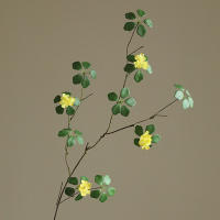 Simulada Rama Enredada De Flores Con Campana Colgante Y Madera Borracha Decoración De Pared a Piso Para Sala De Estar Planta Forestal Artificial - details 7