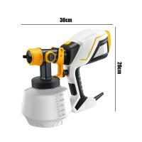 Pistola pulverizadora de pintura eléctrica de 600 W, 1200 ml, pistola de pintura, flujo de aire ajustable, 3 patrones, pulverizador de pintura HVLP para pintar interiores y exteriores de casas, muebles, automóviles - details 1