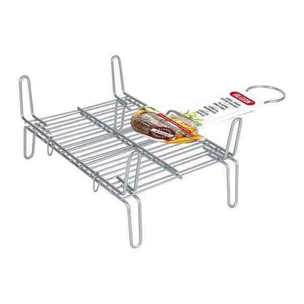 Parrilla Bbq Algon Doble Acero -  Medida 25 x 30 cm - 1