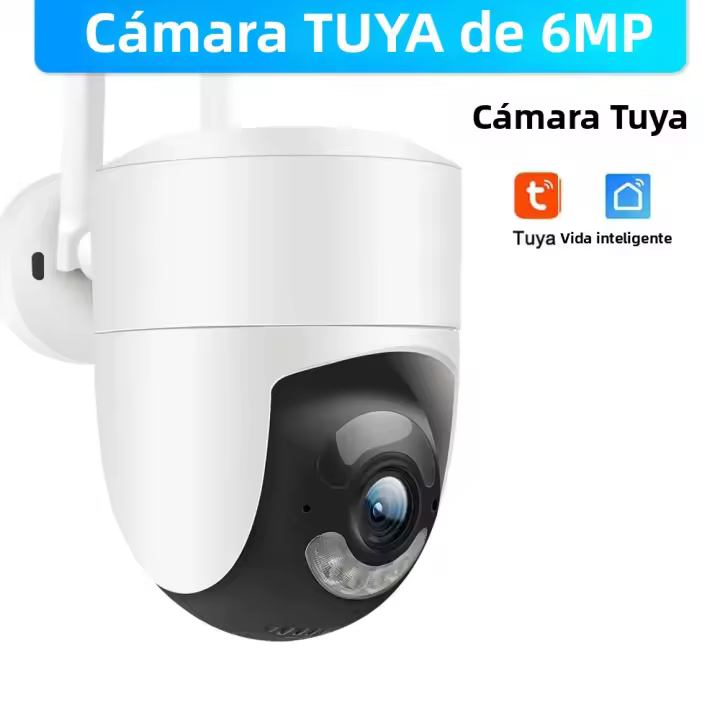 Cámara De Seguridad IP Tuya 6MP PTZ WiFi Exterior 2.4G/5G Con AI Tracking Protección De Seguridad CCTV Alexa Google Onvif Montaje En Pared O Poste - 1