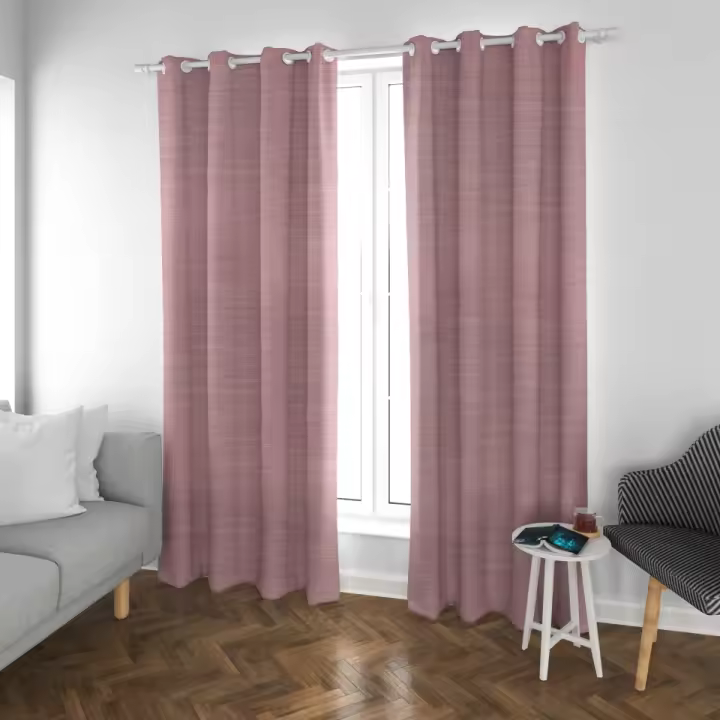 Cortinas de Salón Cortina Efecto Lino, Cortinas  Translúcidas, Modernas y Elegantes 140x260cm de  para Dormitorio, Comedor, Cocina 2 Piezas con Ojales Plateados - 1