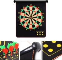 Tablero con dardos de doble cara, juego seguro para interior y exterior, juego de tablero magnético enrollable para niños - details 6