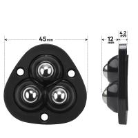 4Pcs Autocolantes Silenciador De Ruedas Universal 3 Bolas Giración De 360° Ruedas De Acero Inoxidable 360° Rotación Pulley Para Muebles - details 4