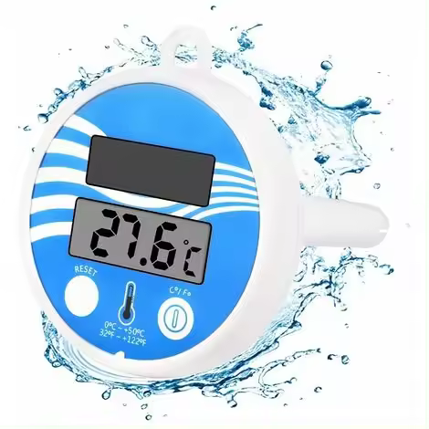 Termómetro solar digital irrompible y fácil de leer para piscinas flotantes, para todas las piscinas y spas - 1
