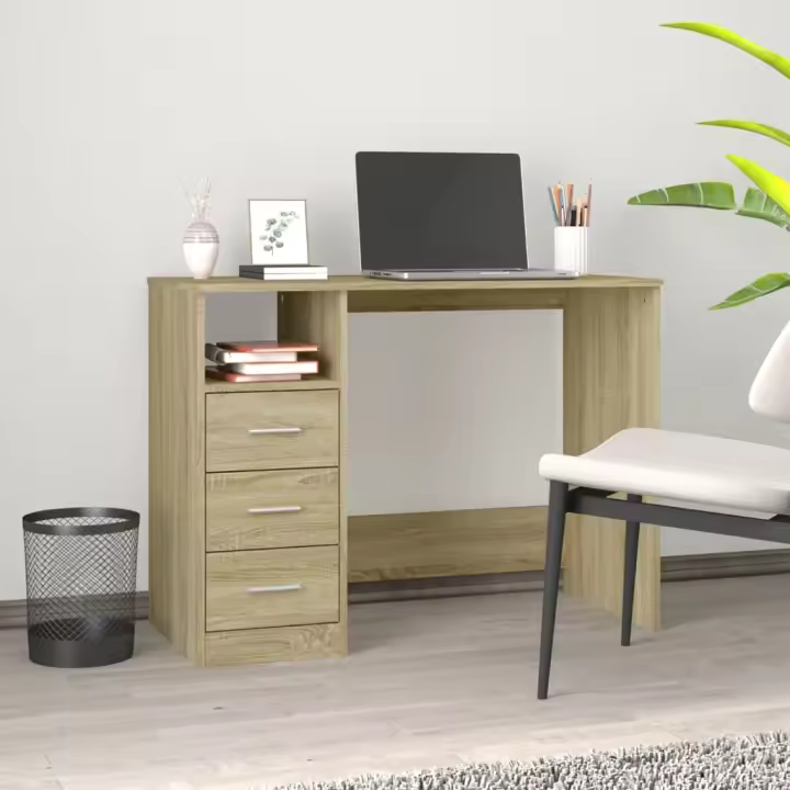 Cajones de escretorio Sonoma Roble 102x50x76 cm Madera Multicapa - 1