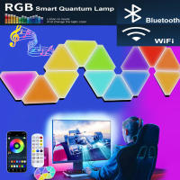 Lámparas De Triángulo USB Bluetooth 5V WiFi Luz LED RGB Para Ambiente De Juego Y Dormitorio Sincronización De Música Lámparas Mágicas Rítmicas - details 0