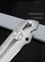 Cuchillo De Utilidad Multifuncional De Acero Inoxidable Retráctil Para Caja Herramienta Para Papel Tapiz Y Arte Resistente Y Duradero - details 2