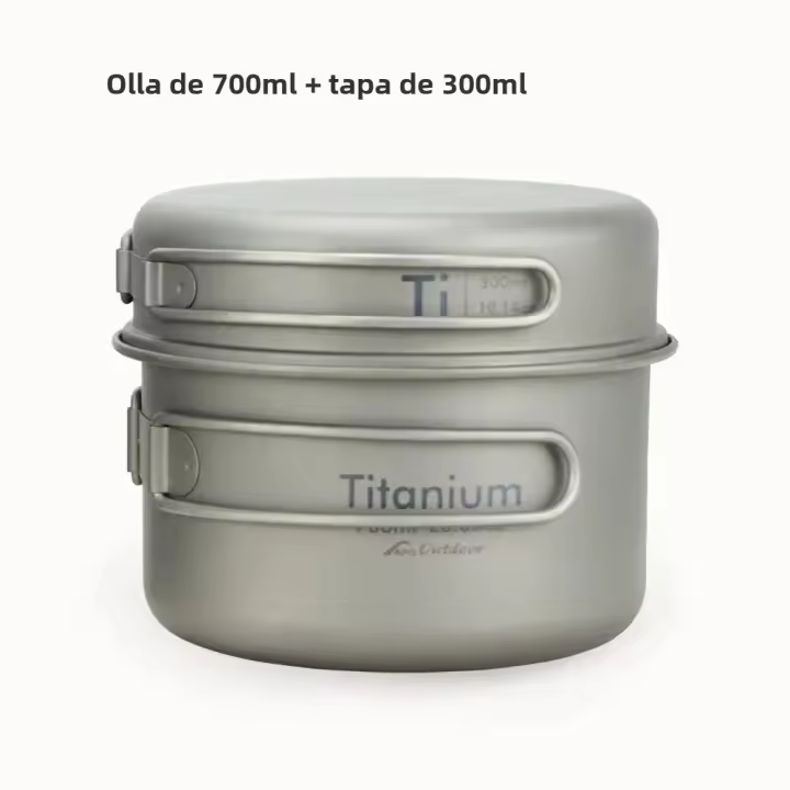 APG Ultraligera Sartén De Titanio Para Camping Y Senderismo Cocina Al Aire Libre Utensilios De Cocina Para Picnic - 1