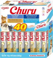 INABA Churu Box - Premios para Gatos - Snacks Saludables a Base de Atún, Varios Sabores - Textura Cremosa - Sin Cereales, Conservantes, Colorantes - 40x14g - details 2