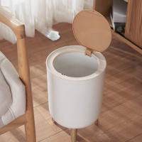 Cesta De Basura De Madera Para Cocina Baño Sala De Estar Oficina Hotel Estilo Pressionado Material PP Tipo De Almacenamiento Stando - details 3