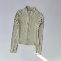 Ropa De Yoga Para Mujer Con Cuello Erguido Y Mangas Largas Impermeable Top De Entrenamiento Deportivo Para Correr - details 5
