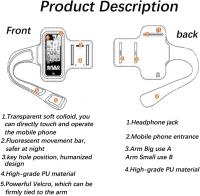 Brazalete móvil deportivo ajustable, brazalete de teléfono impermeable para correr, fitness, entrenamientos, gimnasia y deportes al aire libre, hasta 6,5" - details 1