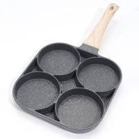 Sartén Para Huevos Y Panecillos Antideslizante De 4 Agujeros Cocina Inducción Sartén De Huevo Y Steaks Resistentes Al Calor Para Desayuno - details 6