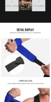 Soporte De Muñeca Para Levantamiento De Pesas Con Bucle De Dedo Cinta Elástica Para Gimnasio Entrenamiento De Fuerza Powerlifting Adecuado Para Hombres Y Mujeres - details 4