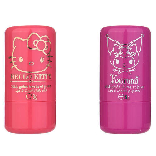 Stick gelé labios y mejillas Hello Kitty & Kuromi 8 g. Textura cremosa y fácil de difuminar que aporta color suave y acabado jugoso. Formato compacto, práctico para llevar en el bolso. 🚚 Envíos a España 24/48 horas.