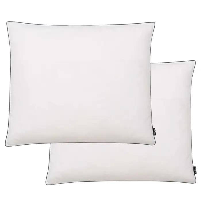 vidaXL Almohadas de Plumón/Plumas Blanco (2 unidades) Ropa Cama Hogar Decoración Dimensiones 70 x 60 cm (720 gramos), 80 x 80 cm (1100 gramos) - 1