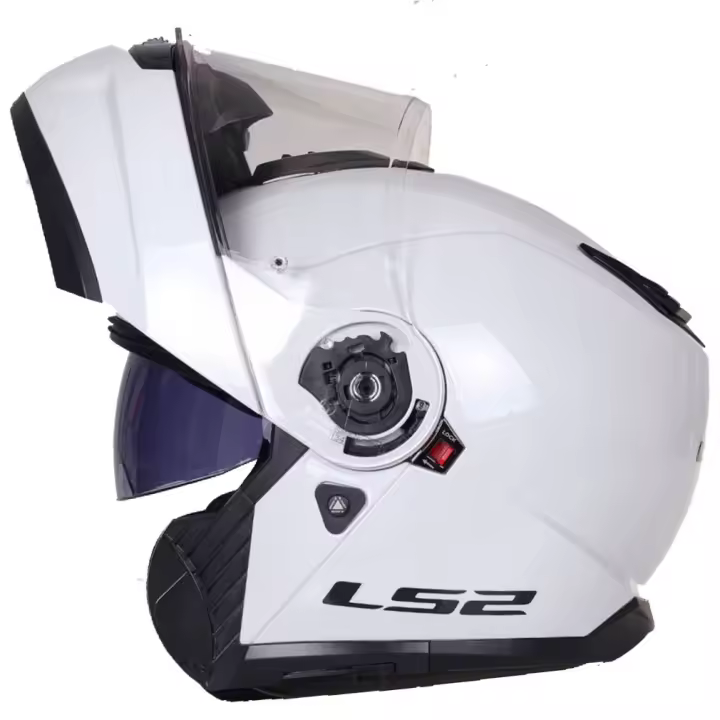 Casco de Moto Modular LS2 Strobe II Solid Blanco - 1
