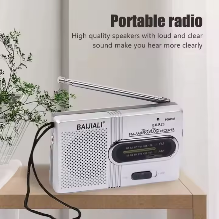 Mini Radio AM FM Radio portátil con pilas La mejor recepción más duradera para correr Caminar Caja de sonido en casa - 1