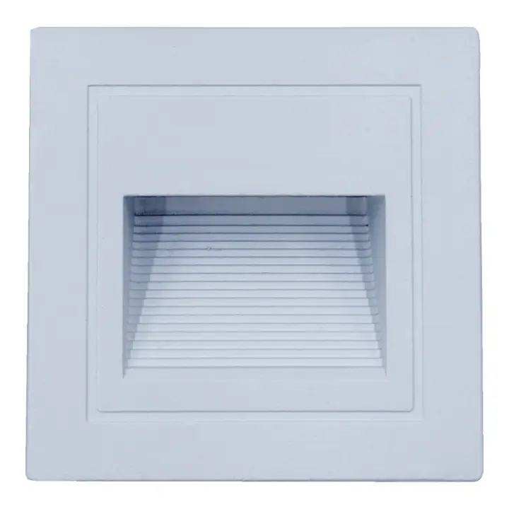 LED7 Baliza Exterior 3W Empotrable Blanco Cuadrado CCT 3 TONOS DE LUZ  / CCT-WL85Q-WH - 1