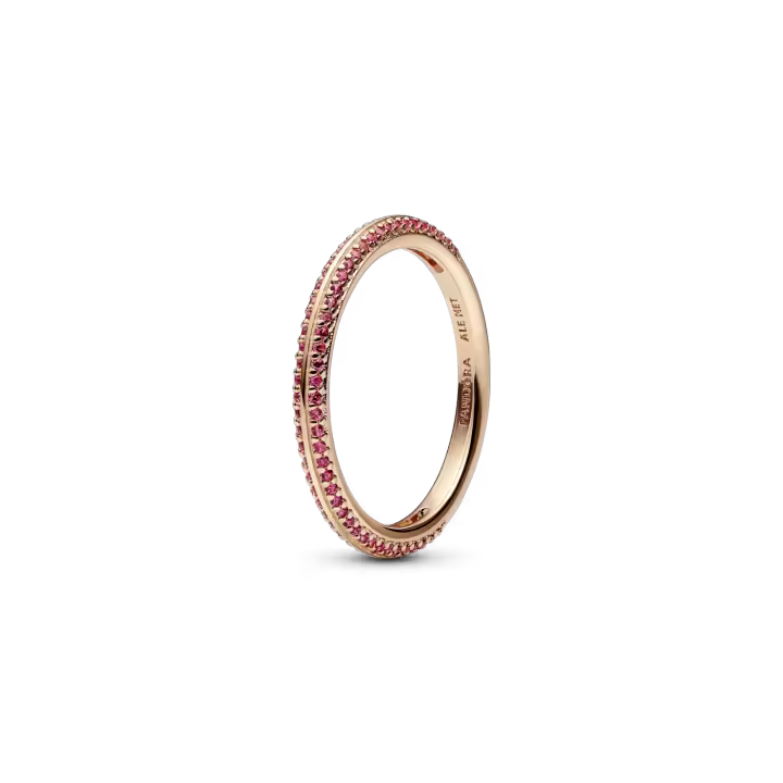 Anillo rosa en Pavé Rojo Pandora ME 189679C02 5700303007755 - 1