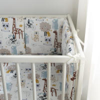 LALA - Juego de ropa de Cama para Cuna de Bebe, Valla de Algodón Puro, 30x30x6 piezas enteras, lavado de Bicicleta para perro. - details 4