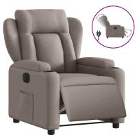 vidaXL Sillón reclinable eléctrico de tela Gris claro, Gris oscuro, Negro Sillon Dormitorio Sillon Comodos Silla Relax Sillón Sofá - details 4