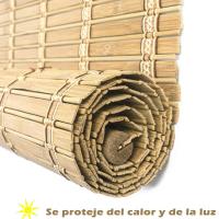 Cortina Persiana Estor de Bambú Cortina Enrollable para Ventana y Puerta Cortina  Varias Medidas Estores 100% Bamboo  Cortina Persiana de Madera Incluye Accesorios - details 2