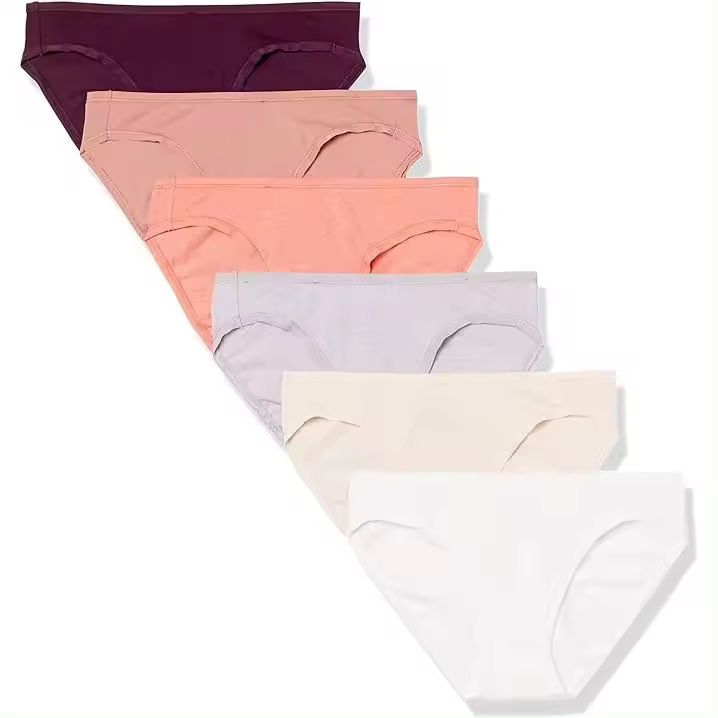 Pack de 6 Braguitas de Bikini de Algodón para Mujer en 6 Colores Diferentes - Amazon Essentials - 1