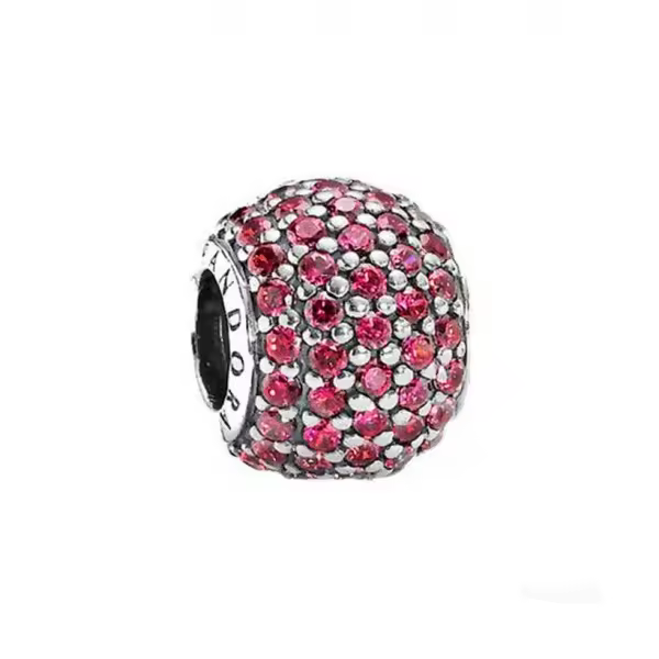 PANDORA Charm Plata Ley Pavé Rojo - Joyería Mujer Elegante - 1