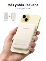 UGREEN Nexode Power Bank Magnético 5000mAh, Power Bank Batería Externa Portátil de Carga Rápida con Salida y Entradas Tipo C, Cargador Portátil Inalámbrico Wireless Compatible con iPhone 16 / 15 / 14 / 13 / 12 Mini Plus Pro MAX, Color: Beige - details 1