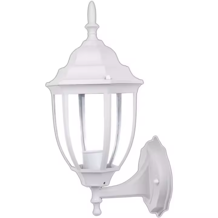 Jandei - Farol De Pared MICENAS para Bombilla E27, Exterior Blanco Aluminio - 1