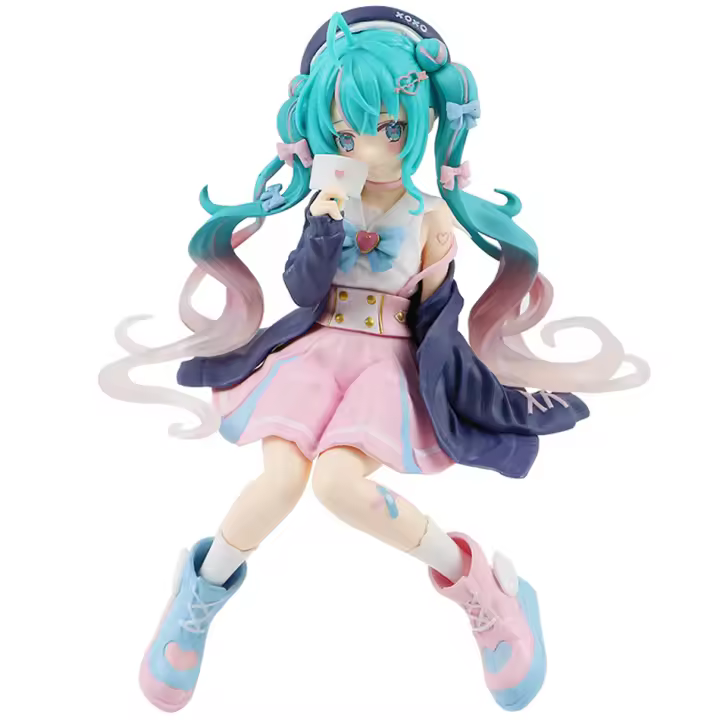 Figura De Anime Hatsune Miku En Posición De Sakura Rosa PVC Modelo Juguete Decorativo Regalo Para Niños Cumpleaños - 1